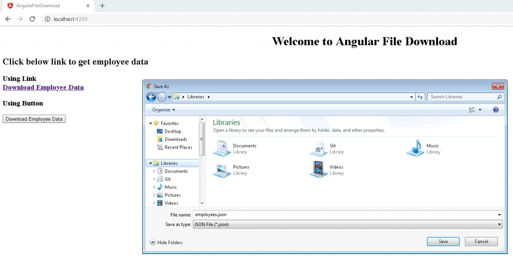 angular on click download file